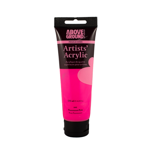 Above Ground Premium Series Artists Acrylic 120ml - Fluorescent Pink
