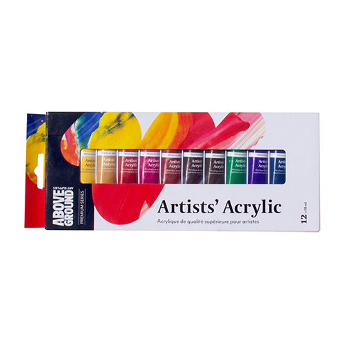 Above Ground Premium Artists Acrylic  Set of 12 x 10ml