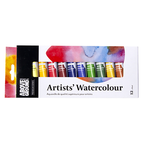 Above Ground Premium Artists Watercolour  Set of 12 x 10ml