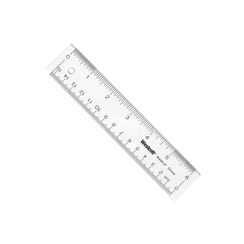 Clear Plastic Mini Ruler 6"