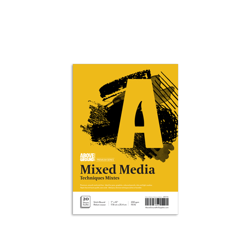 Above Ground Premium Series Mixed Media Pad - 7" x 10", Stitch Bound
