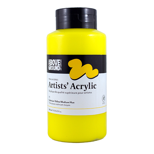 Above Ground Premium Series Artists Acrylic 500ml - Cadmium Yellow Medium Hue
