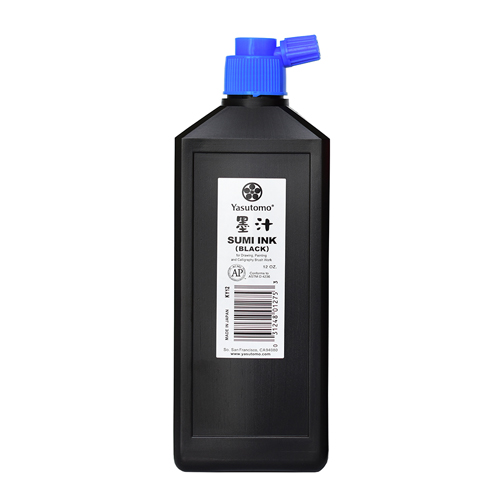 Yasutomo Black Sumi Ink (Bokuju)  12oz