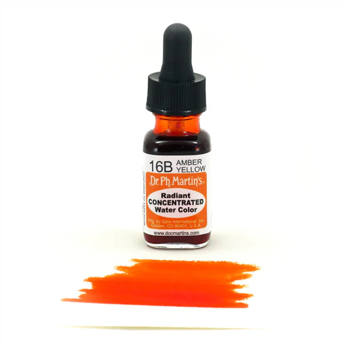 Dr. Ph. Martins Radiant Concentrated Watercolour Dye 0.5oz - Amber Yellow