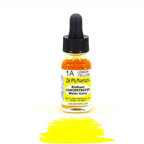 Dr. Ph. Martins Radiant Concentrated Watercolour Dye 0.5oz - Lemon Yellow