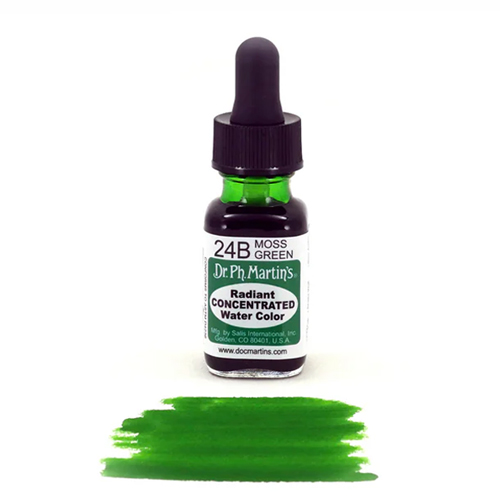 Dr. Ph. Martins Radiant Concentrated Watercolour Dye 0.5oz - Moss Green