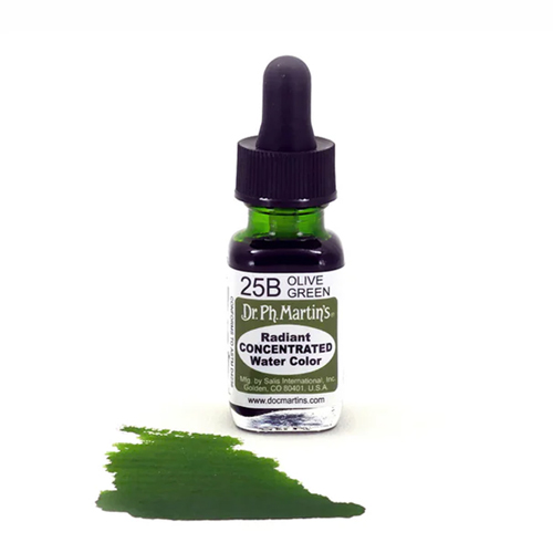 Dr. Ph. Martins Radiant Concentrated Watercolour Dye 0.5oz - Olive Green