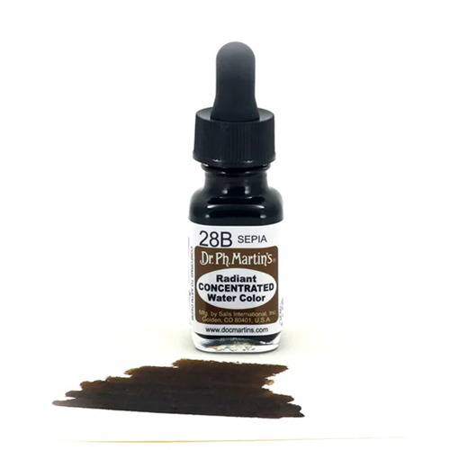 Dr. Ph. Martins Radiant Concentrated Watercolour Dye 0.5oz - Sepia