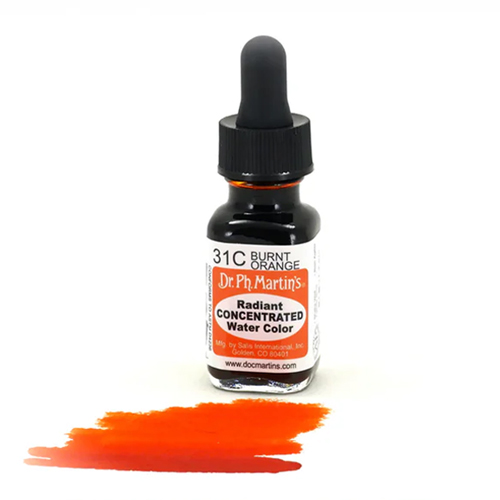 Dr. Ph. Martins Radiant Concentrated Watercolour Dye 0.5oz - Burnt Orange
