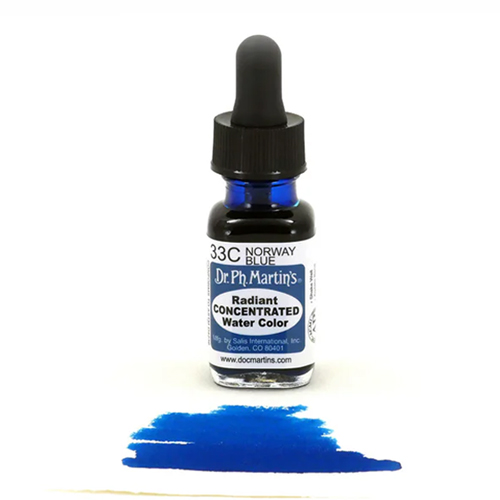 Dr. Ph. Martins Radiant Concentrated Watercolour Dye 0.5oz - Norway Blue
