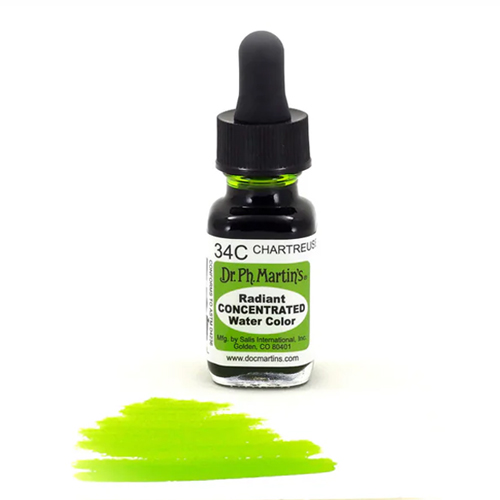 Dr. Ph. Martins Radiant Concentrated Watercolour Dye 0.5oz - Chartreuse