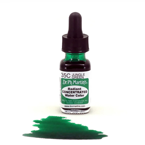 Dr. Ph. Martins Radiant Concentrated Watercolour Dye 0.5oz - Jungle Green