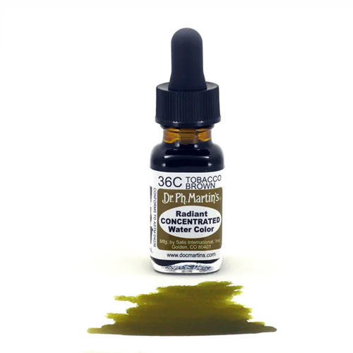 Dr. Ph. Martins Radiant Concentrated Watercolour Dye 0.5oz - Tobacco Brown
