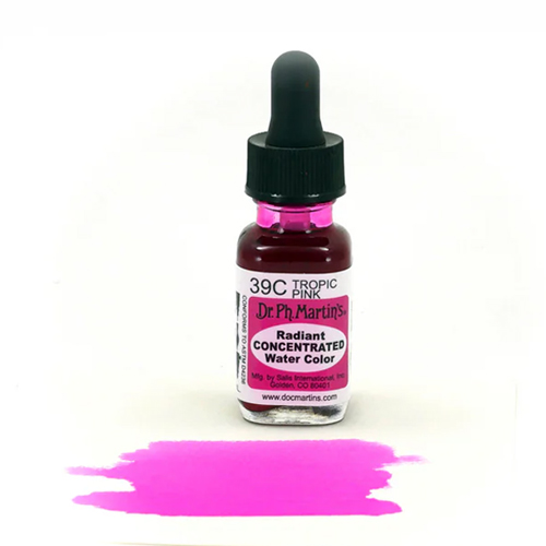 Dr. Ph. Martins Radiant Concentrated Watercolour Dye 0.5oz - Tropic Pink