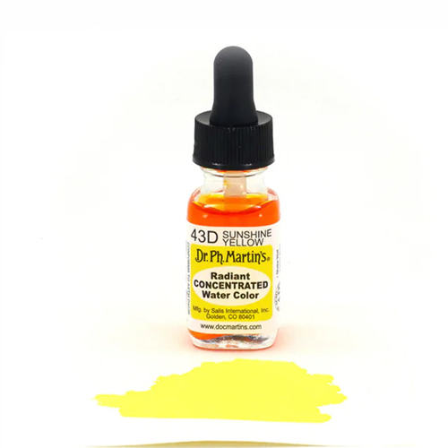 Dr. Ph. Martins Radiant Concentrated Watercolour Dye 0.5oz - Sunshine Yellow