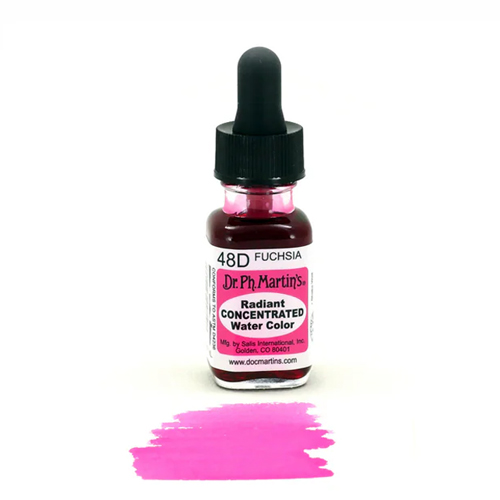 Dr. Ph. Martins Radiant Concentrated Watercolour Dye 0.5oz -  Fuchsia