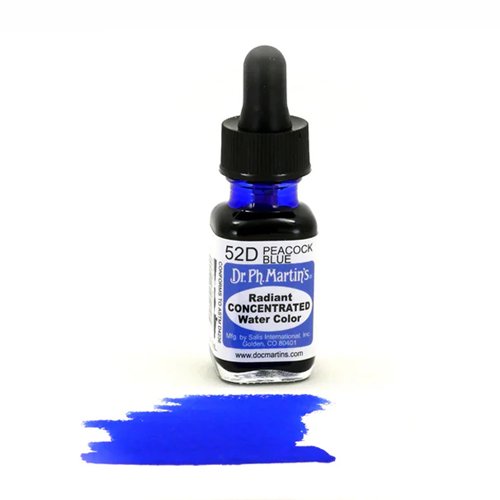 Dr. Ph. Martins Radiant Concentrated Watercolour Dye 0.5oz - Peacock Blue