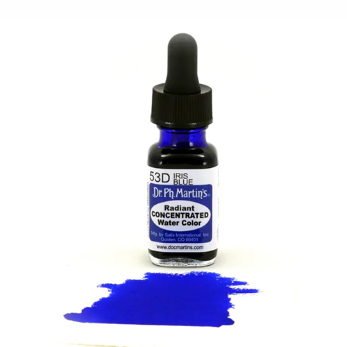 Dr. Ph. Martins Radiant Concentrated Watercolour Dye 0.5oz - Iris Blue