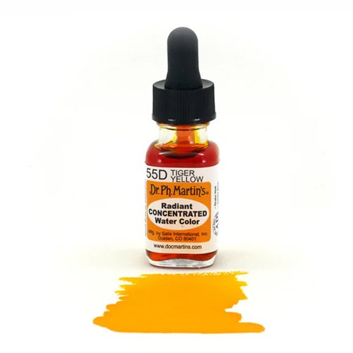 Dr. Ph. Martins Radiant Concentrated Watercolour Dye 0.5oz - Tiger Yellow