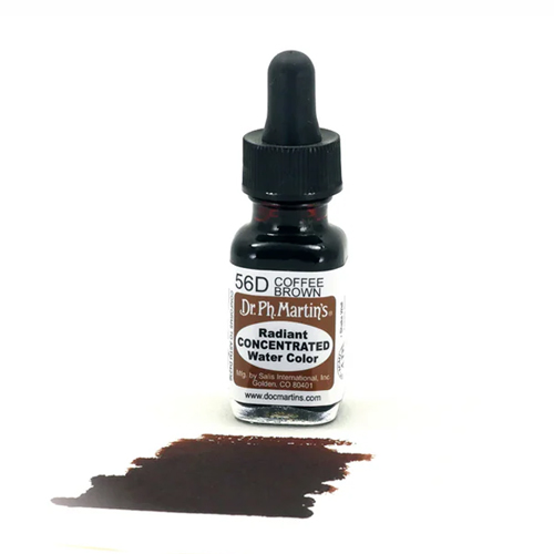 Dr. Ph. Martins Radiant Concentrated Watercolour Dye 0.5oz - Coffee Brown
