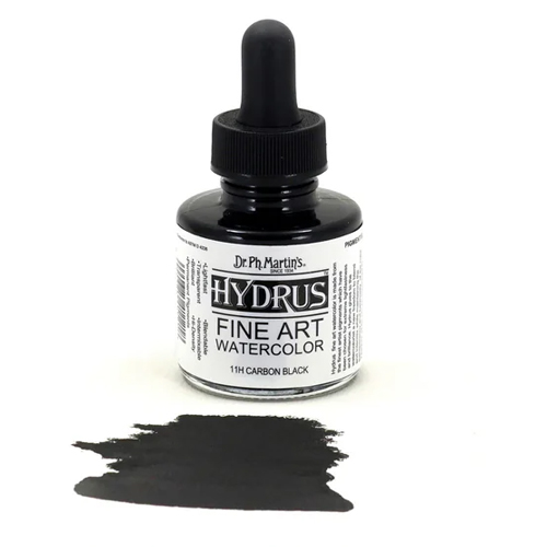 Dr. Ph. Martins Hydrus Watercolour - 1oz, Carbon Black