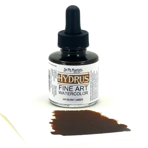 Dr. Ph. Martins Hydrus Watercolour - 1oz, Burnt Umber
