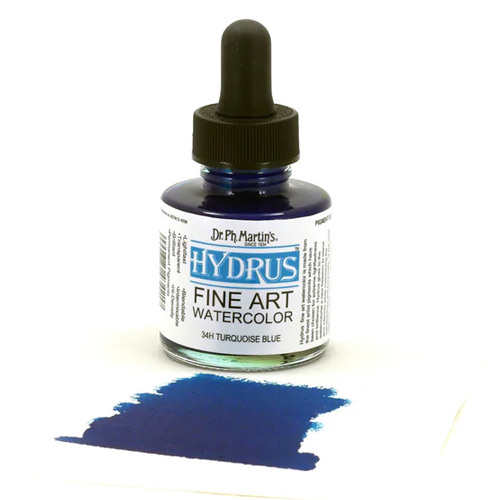 Dr. Ph. Martins Hydrus Watercolour - 1oz, Turquoise Blue
