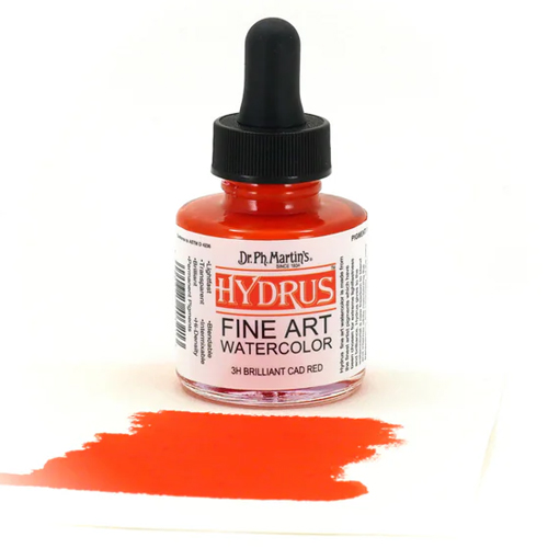 Dr. Ph. Martins Hydrus Watercolour - 1oz, Brilliant Cadmium Red