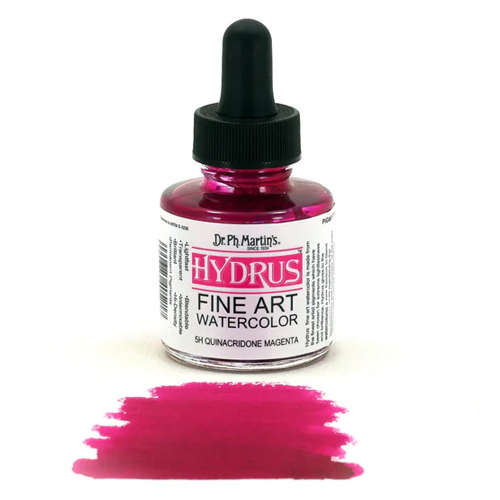 Dr. Ph. Martins Hydrus Watercolour - 1oz, Quinacridone Magenta