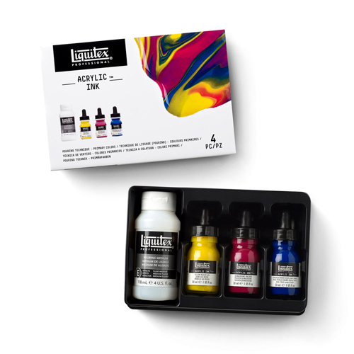 Liquitex Professional Acrylic Ink  Pouring Technique Set - Primary Colours