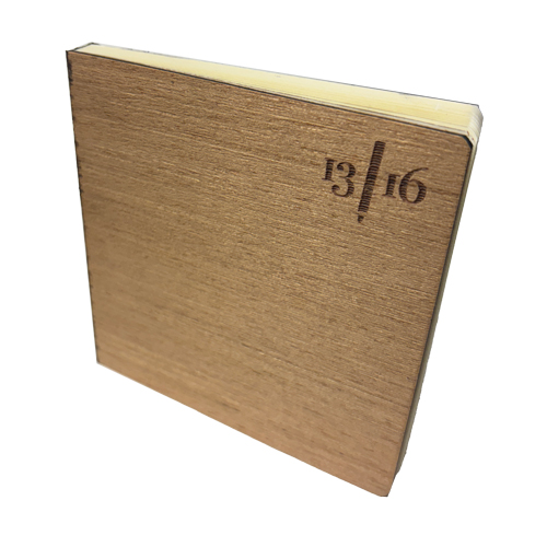 13 Sedicesimi Mini Notebook with Wood Cover - 4" x 4"