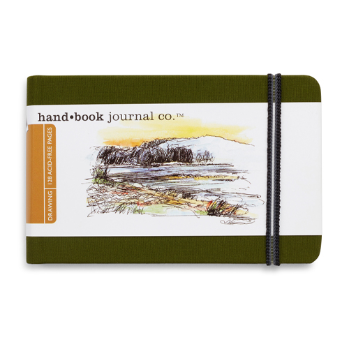 Travelogue Journal  Pocket Landscape 3.5 x 5.5 in.  Landscape Green