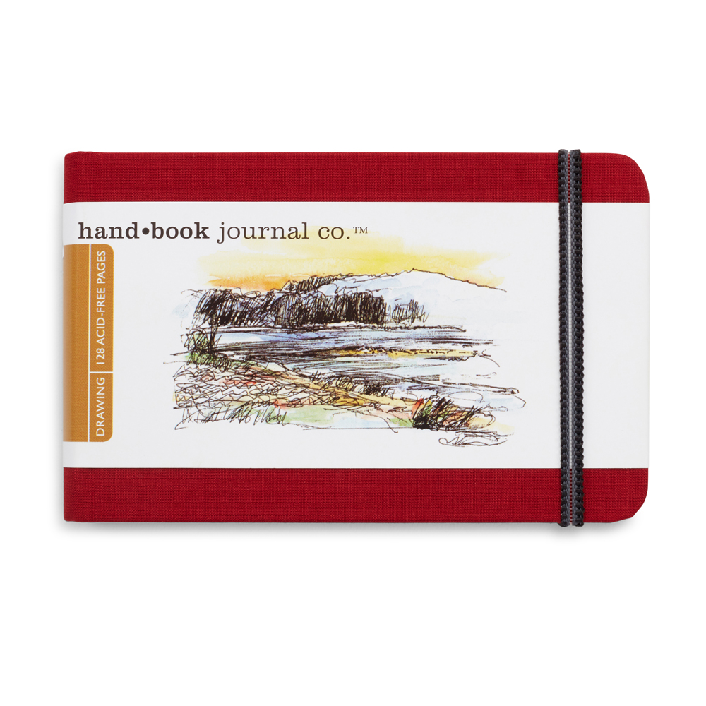 Travelogue Journal  Pocket Landscape 3.5 x 5.5 in.  Red