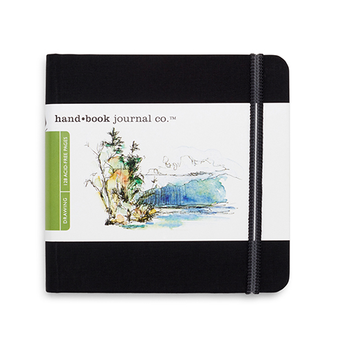 Travelogue Journal  Square 5.5 x 5.5 in.  Black