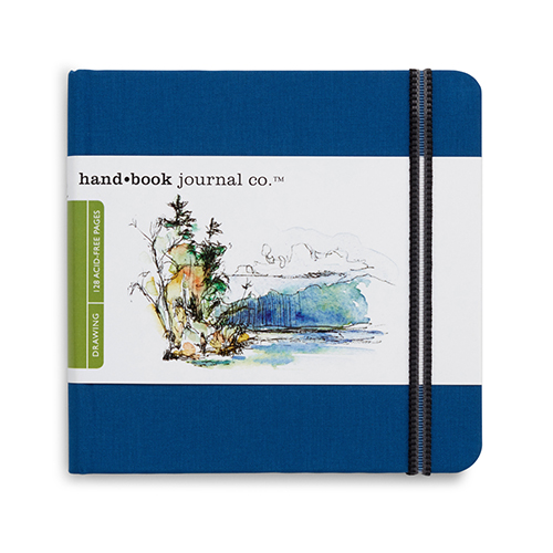 Travelogue Journal  Square 5.5 x 5.5 in.  Blue