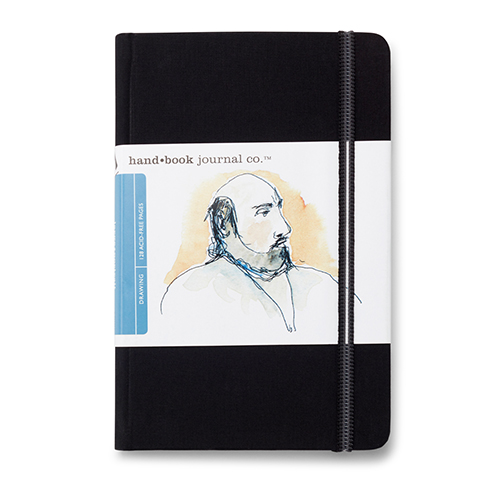 Travelogue Journal  Large Portrait 5.5 x 8.25 in.  Ivory Black