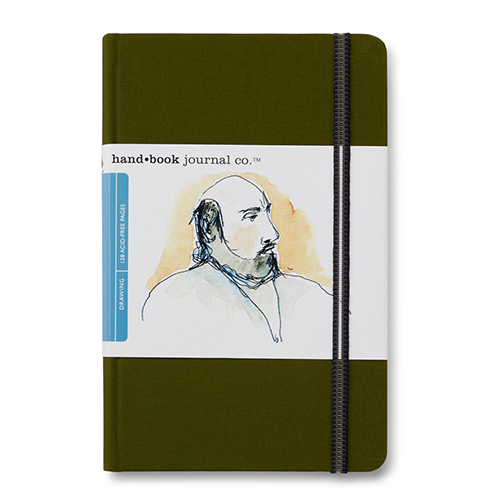 Travelogue Journal  Large Portrait 5.5 x 8.25 in.  Green