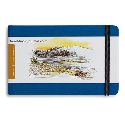 Travelogue Journal  Large Landscape 5.5 x 8.25 in.  Blue