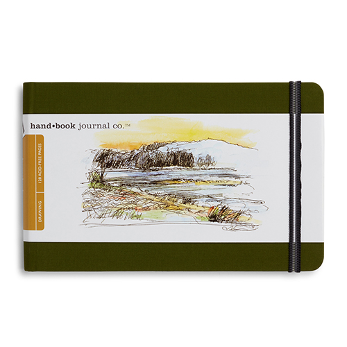 Travelogue Journal  Large Landscape 5.5 x 8.25 in.  Green