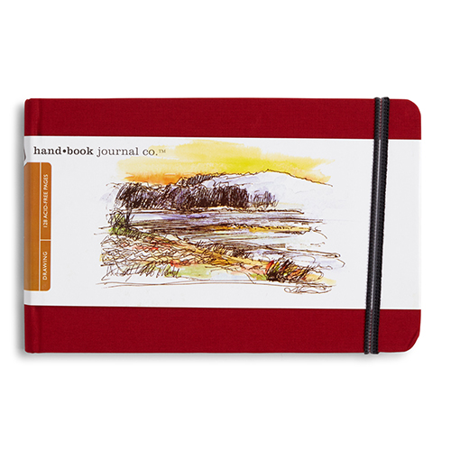 Travelogue Journal  Large Landscape 5.5 x 8.25 in.  Red