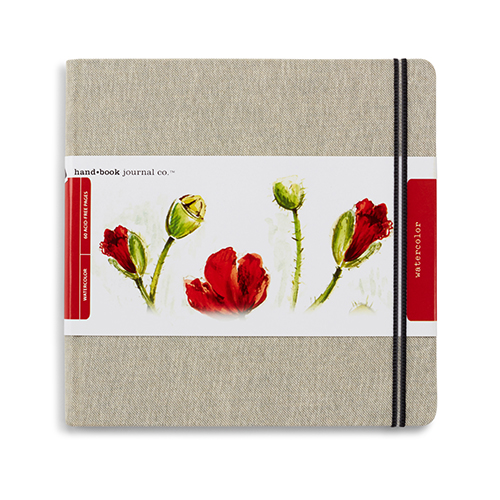 Travelogue Watercolour Journal  8.25 x 8.25 in.  30 sheets