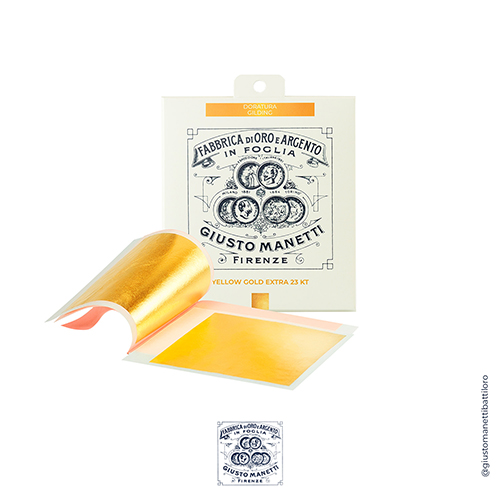 Genuine Gold Leaf - 3.3 x 3.3" Transfer - Yellow Gold 23k - 25 Leaves