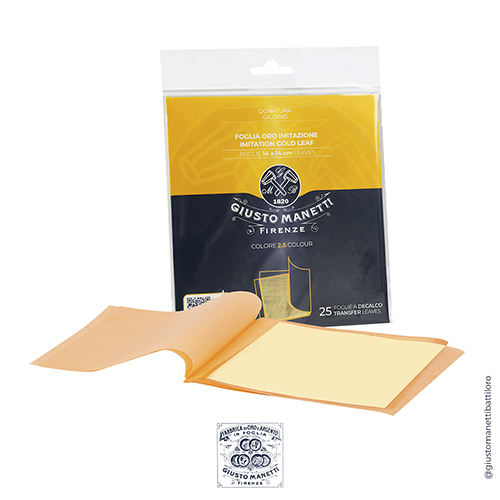 Imitation Gold Leaf - 5.5 x 5.5" Transfer - 25 Leaves