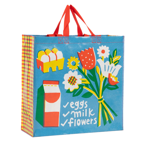Blue Q Shopper bag - Eggs Milk Flowers