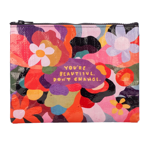 Blue Q Zipper Pouch  You're Beautiful