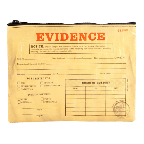 Blue Q Zipper Pouch - Evidence