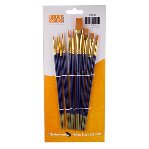 Above Ground Studioworks Nylon Brush Set of 10