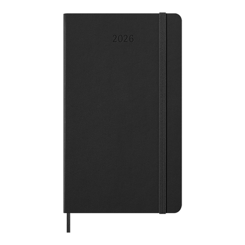 Moleskine 2026 Daily 12-Month Planner - Black Softcover Large