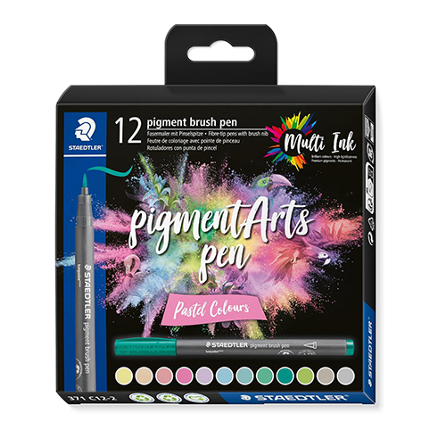 Staedtler Pigment Brush Pen - Pastel 12-Pack