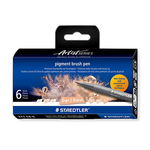 Staedtler Pigment Brush Pen - Beiges & Neutrals 6-Pack
